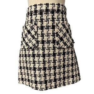Stylish Black and Cream Pencil Skirt